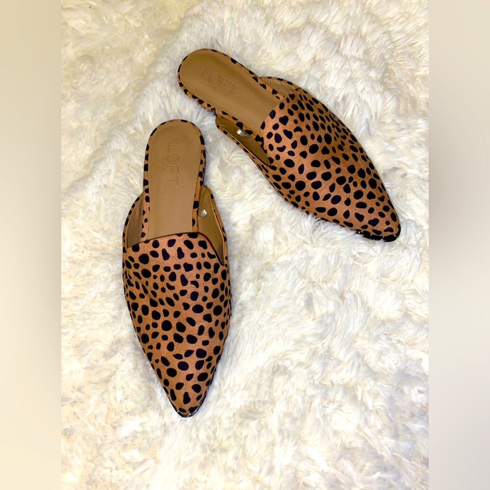 LOFT Leopard Print Mules